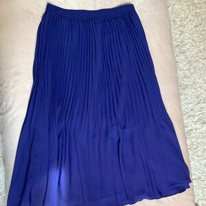 JCrew Blue 8 Pleated Skirt Twee Classic Normcore Office Timeless Cottagecore